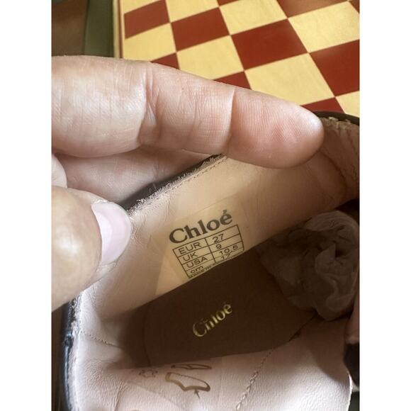 New Chloe Iconic Susanna Leather Studded Boot, Black/Silver Studs, Child US 10 - Picture 7 of 7